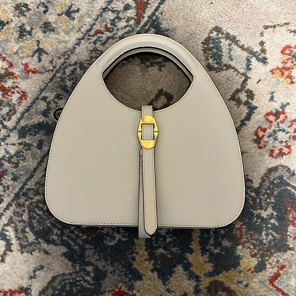 NWT Coccinelle Small Cosima Top Handle Crossbody Handbag White - Picture 6 of 8